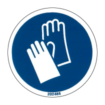 Warning Label Wear Gloves
