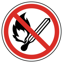Warning Label No Open Flame