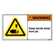 Warning Label Keep Hands Away from Jet