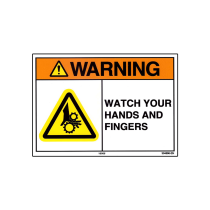 Warning Label Watch Your Hands and Fingers