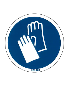 Warning Label Wear Gloves